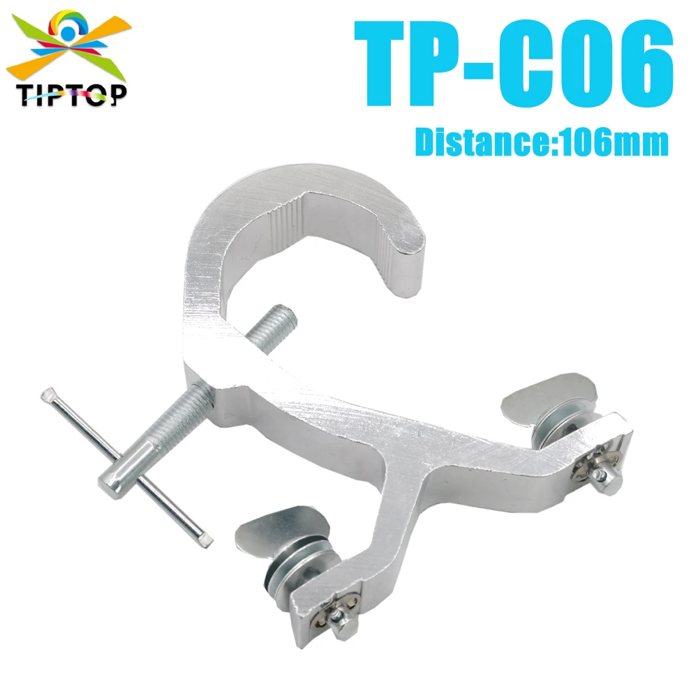 TIPTOP 10 Pack Y Shape Quick Lock Fitting Aluminum Clamp Hook Mount For DJ Party Stage Lights Pipe 106mm Pitch Stage Lighting