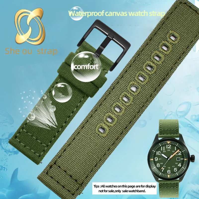 18mm 20mm 22mm Canvas Watchband For TIMEX T49963 T49905 Waterproof Soft And Comfortable   Nylon Pin buckle Man Strap