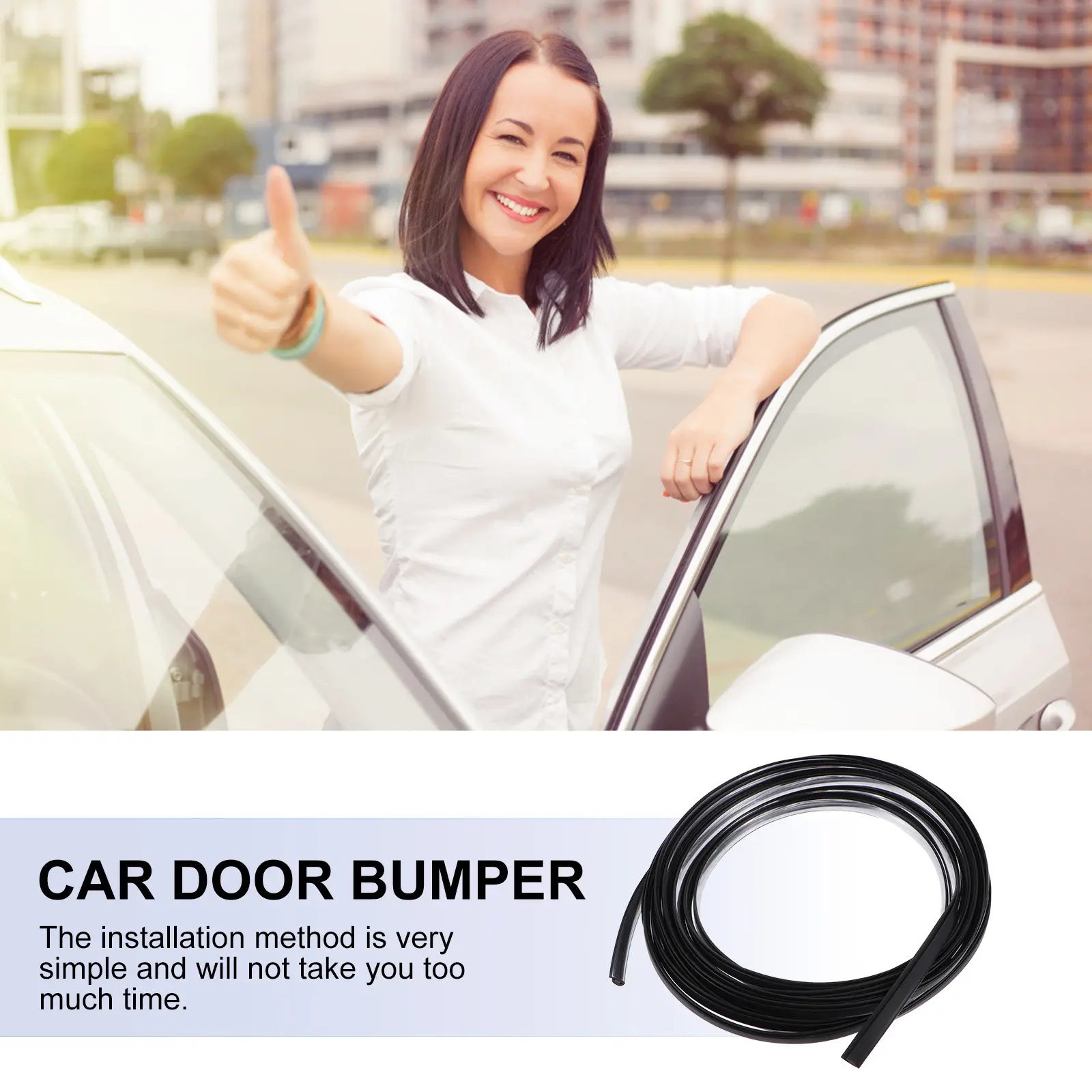 

Car Door Guards Electroplated Glossy Crash Sticker Anti-Scratch Strip Flexible Auto Door Protector Trim Car