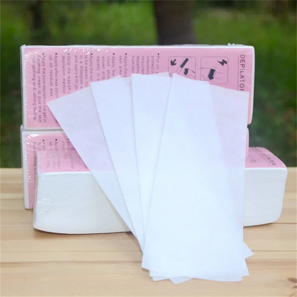 20Pcs Hair Removal Tool Wax Strips Waxing Wipe Sticker for Face Leg Lip Eyebrow Leg Arm Body Hair Removal Two Side Mini Size