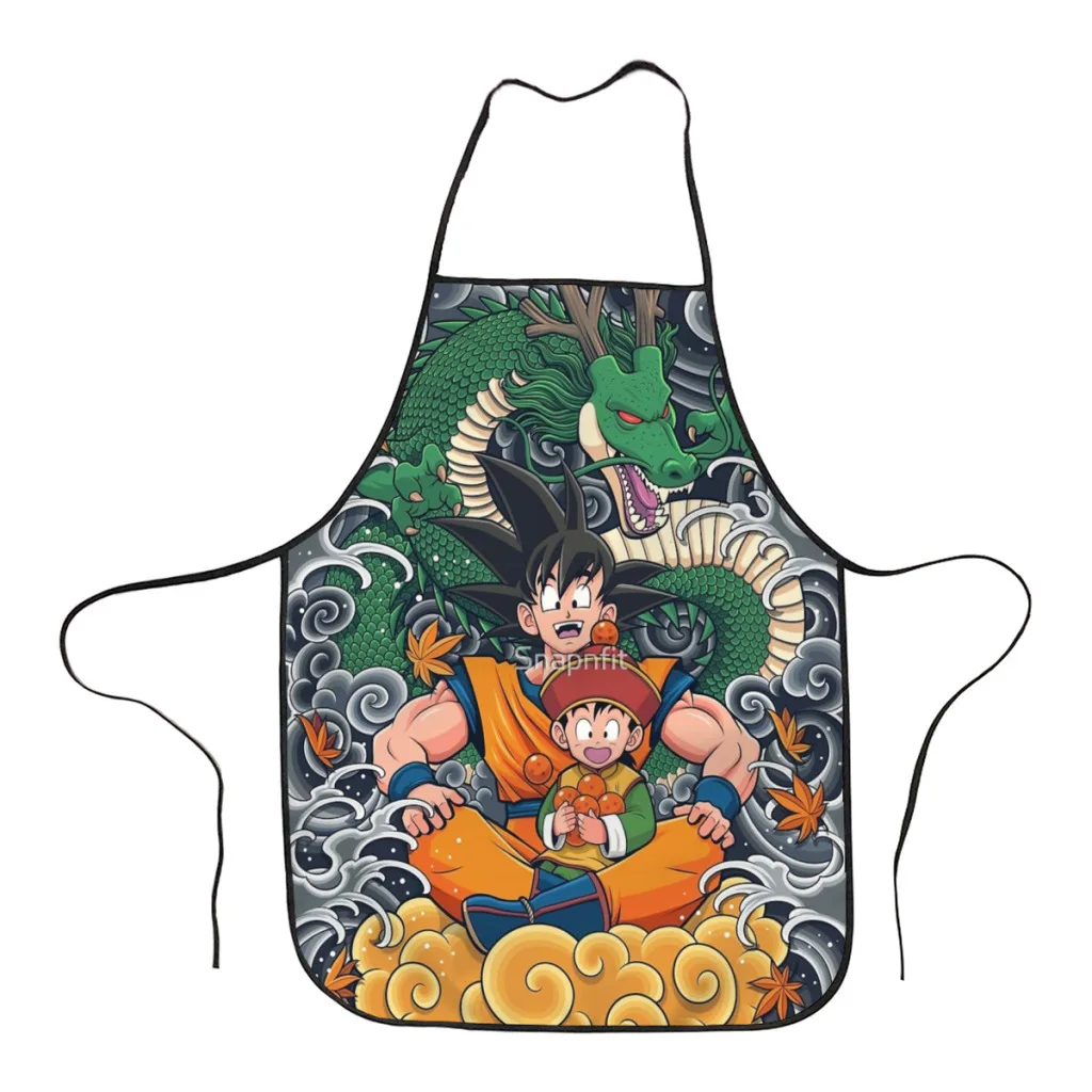 

Goku and Gohan Kitchen Aprons for Women Household Cleaning Apron Chefs Cooking Baking Apron for Child