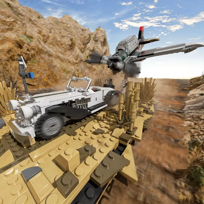1233 pçs militar indianaed cruzada lutador blocos de construção para jones clássico avião filme veículo céu adereços brinquedos diy presentes