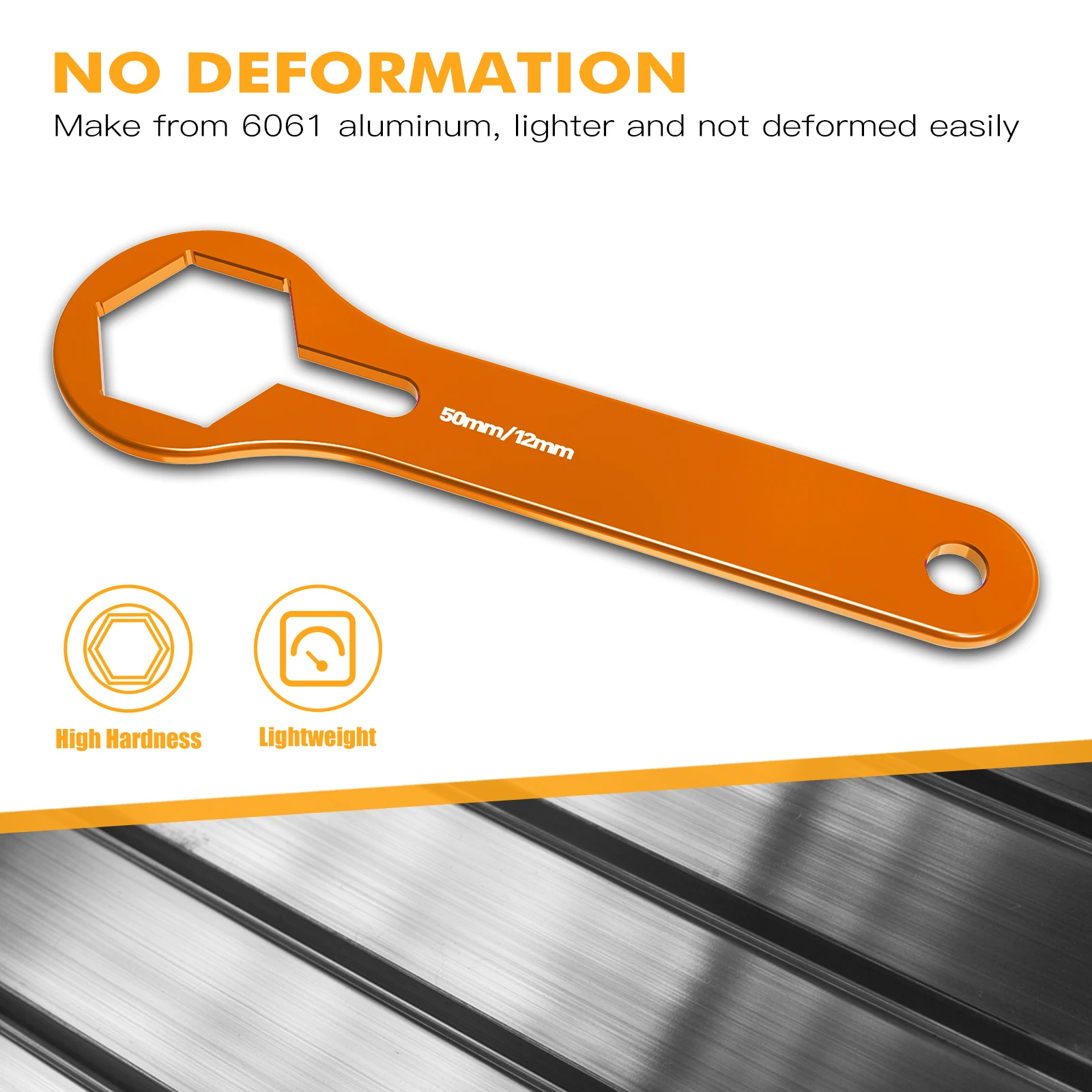Picture 5: For KTM EXC 300 Six Days 50mm WP Dual Chamber Fork Cap Wrench Tool EXC-F 500 SX-F 450 XC-F 350 XC-W 250 XC 150 SX 125 2008-2022