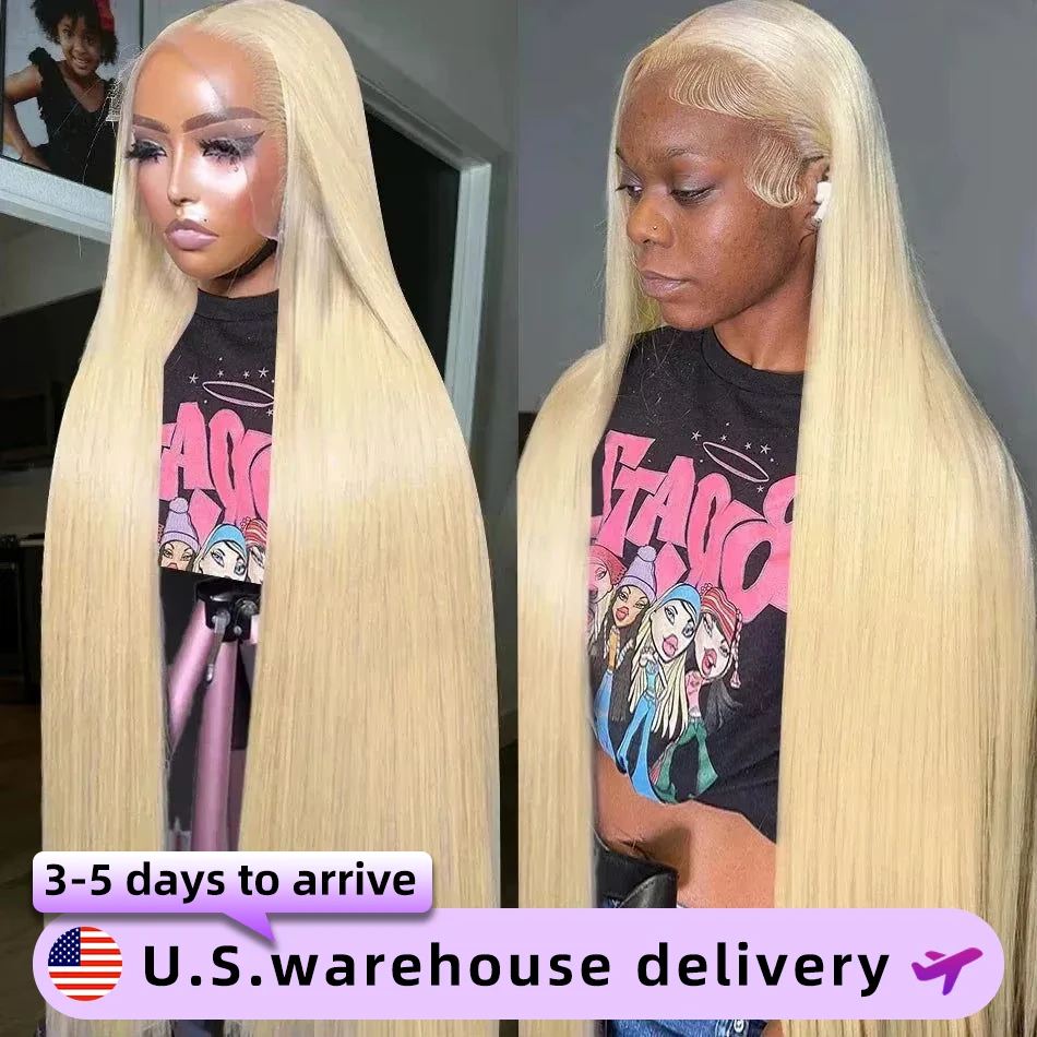 250 Density 40 Inch 613 Blonde Lace Front Wig Human Hair 13X6 Hd Lace Frontal Wig Straight Lace Front Wigs Human Hair For Women