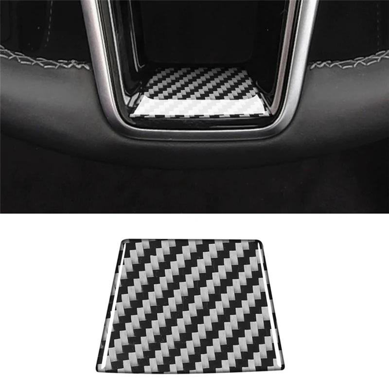 Carbon Fiber Stickers for Audi A6 C8 2019-2023 Car Steering Wheel Under Decorative Panel Trim Interior Accessories