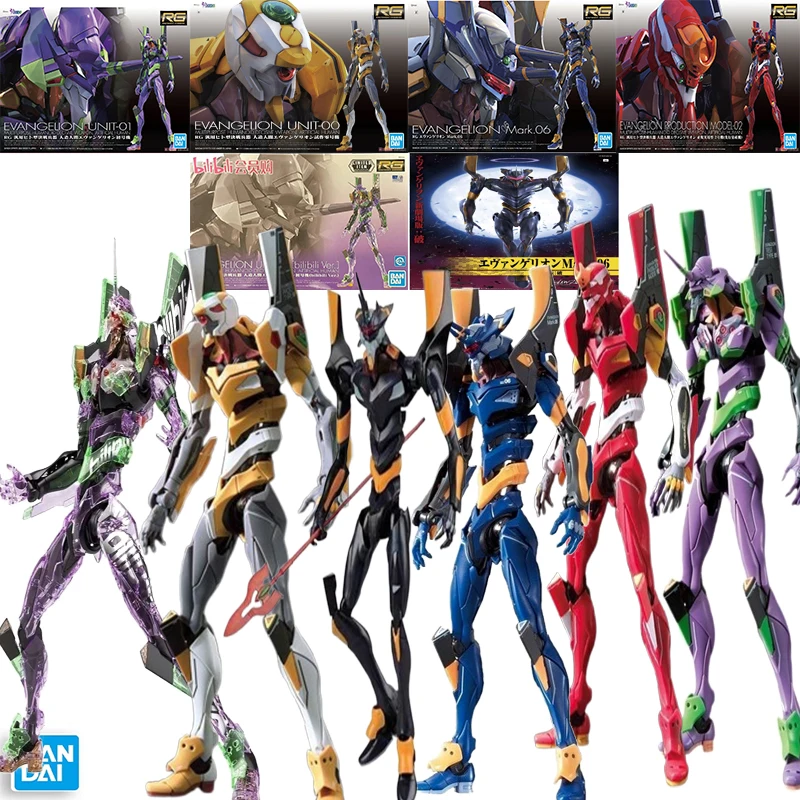 

In Stock RG EVANGELION UNIT-00 -01 -02 -03 -04 -06 Bandai Anime Model Toys Action Figure Gifts Collectible Ornaments