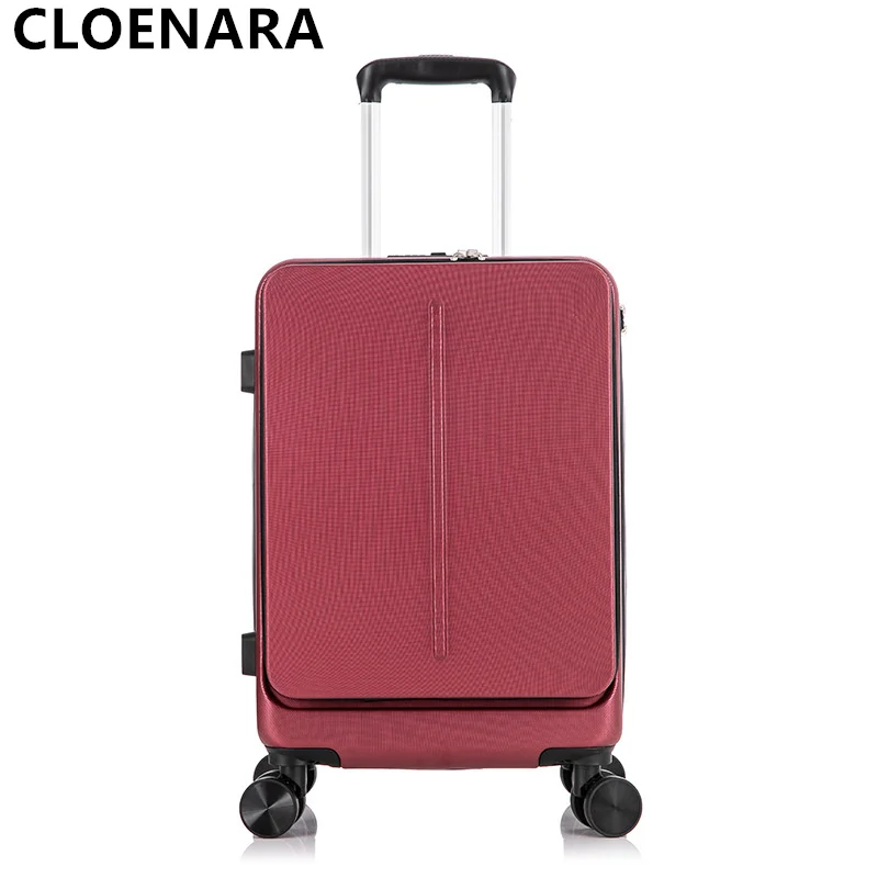 Bagaglio per Laptop COLENARA nuova custodia per imbarco con copertura aperta anteriore 20 "24" pollici Trolley di grande capacità ABS + PC bagaglio a mano da donna