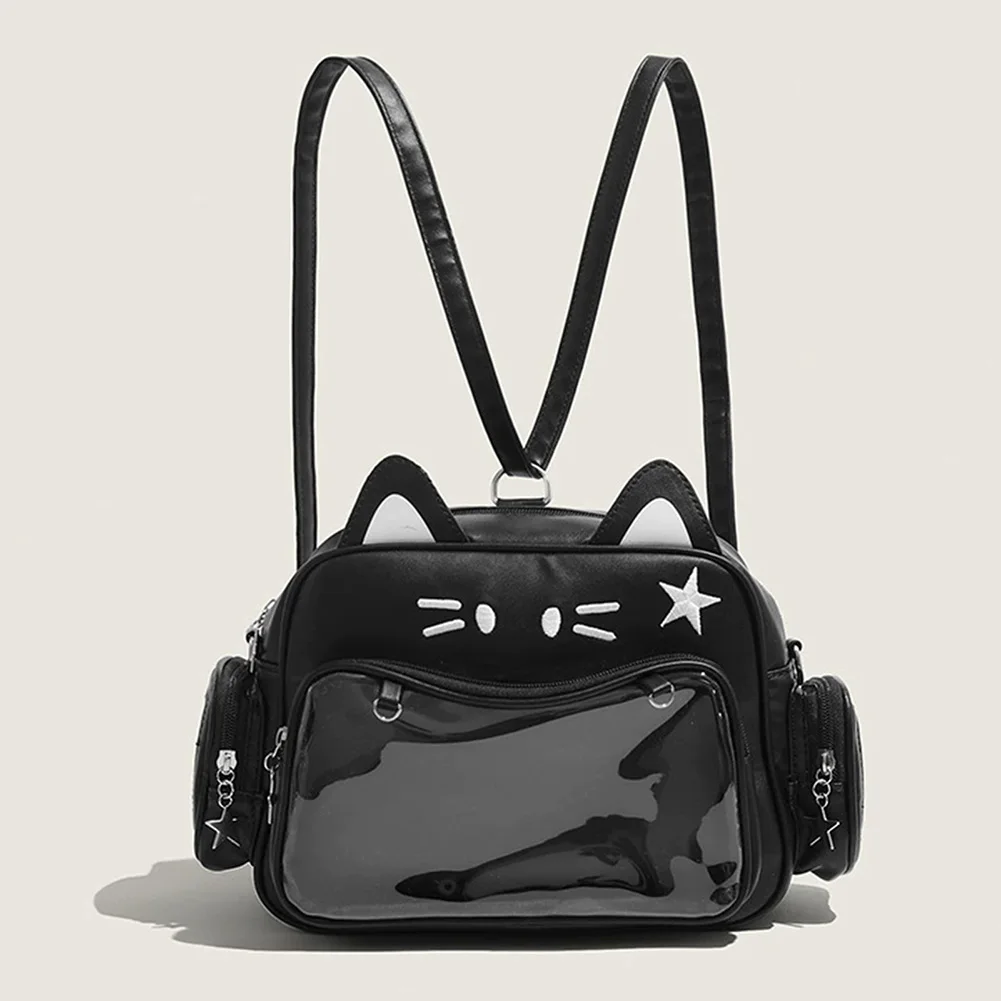 Cat Mini Backpack Clear Window Compact Versatile For Daily Use Or Special Events. Music Festivals & Themed Parties