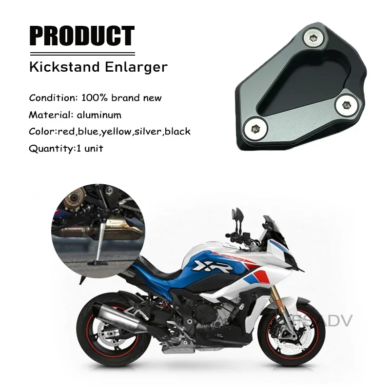 For BMW S1000R S1000RR Side Stand Pad Extension Plate S1000 R RR 1000R 1000RR 2019-2023 Motorcycle Foot Side Stand Extension