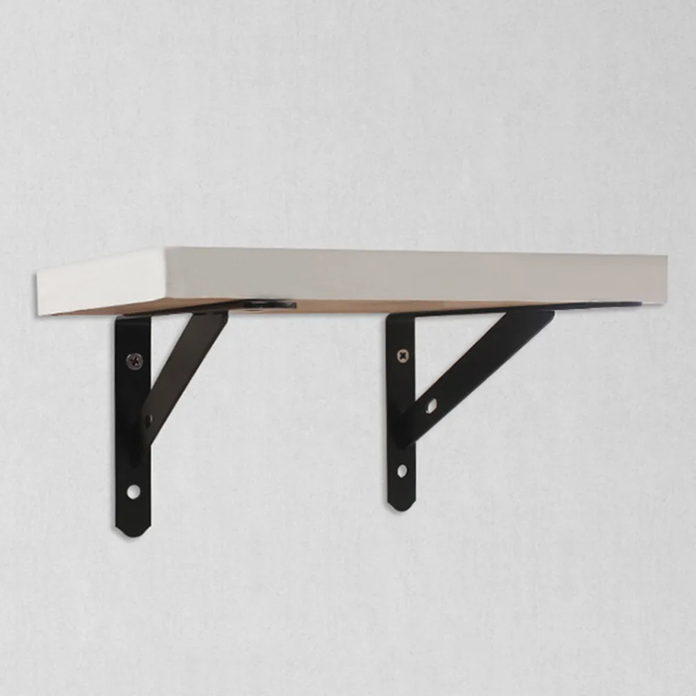 2x Metal Shelf Bracket L Shape Thickened Corner Brace Shelf Right Angle Bracket Tripod Wall Shelf Supporting Fixing Partitions image 4