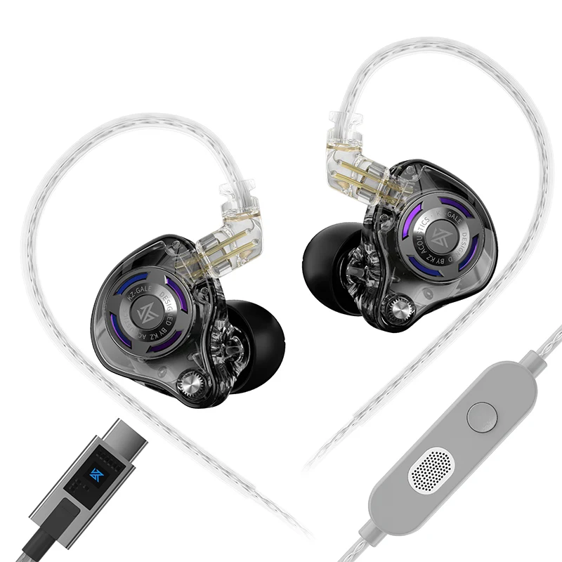 KZ Gale In-Ear Gaming-oortelefoon E-sport Bass Metal-oordopjes voor Video Game Stage Live Sound-hoofdtelefoon