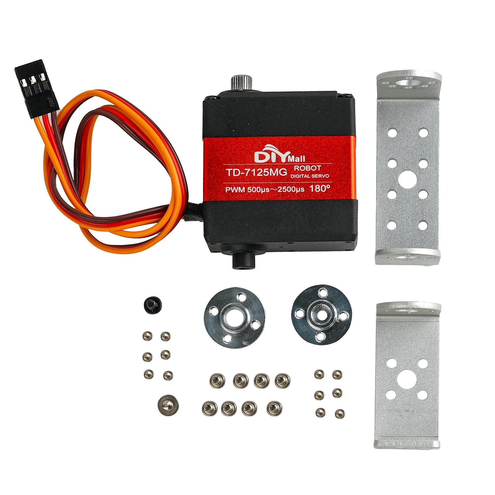 25KG TD-7125MG 二軸メタルデジタルサーボブラシモーター 180 ° /270 ° /360 °   4.8-8.4V スタンド付きサーボ DIY パーツ RC ロボットモデル用