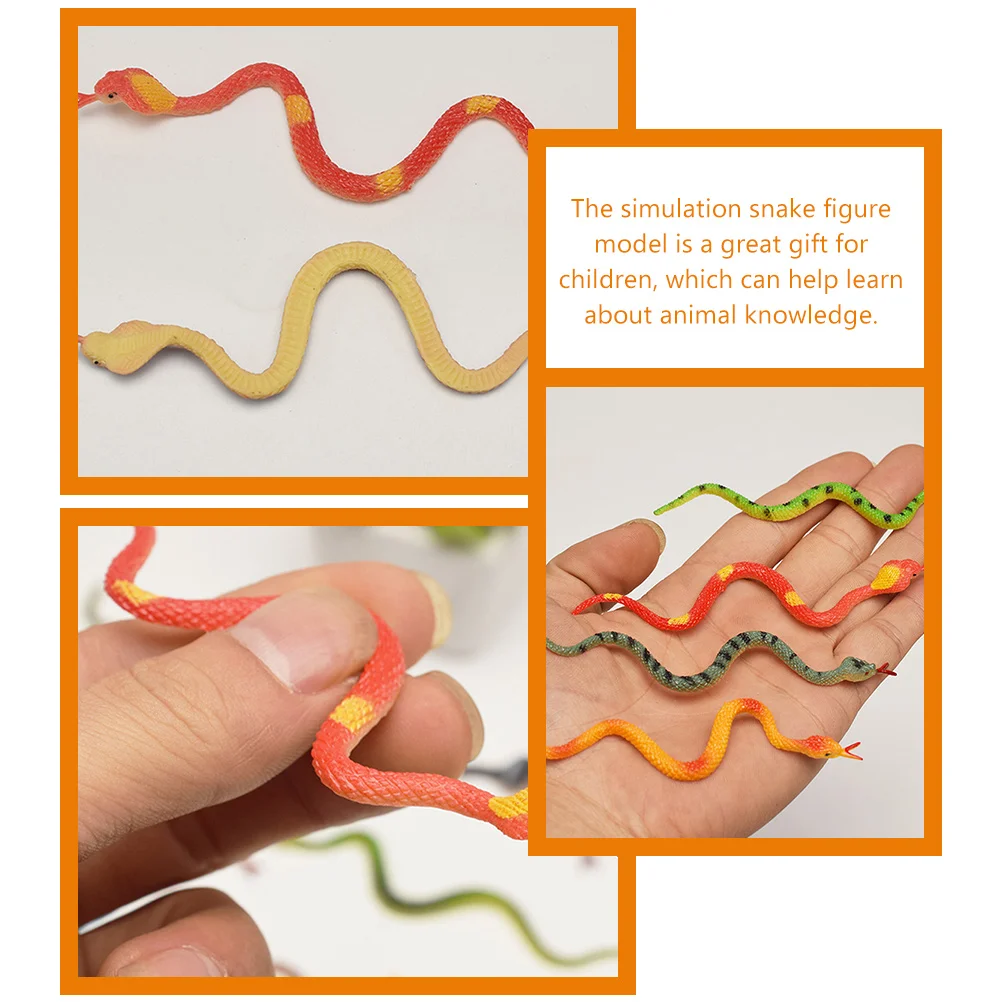 6 Piezas de Serpientes Falsas, Figuras de Animales Realistas para Decoración de Jardín, Bonsái, Escritorio, Broma, Accesorio Educativo para Niños