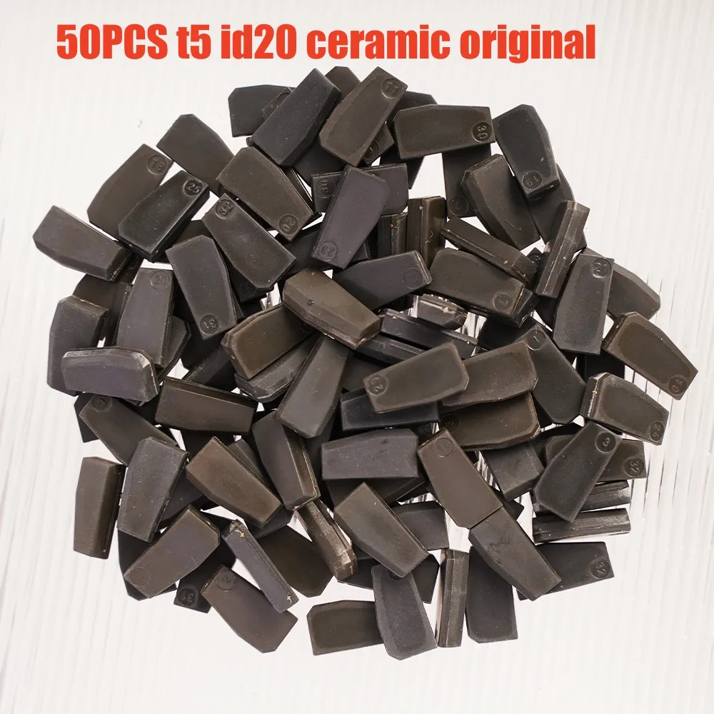 

50pcs Original T5 ID20 Ceramic Car Key Chip ID 20 Carbon Auto Transponder Chip