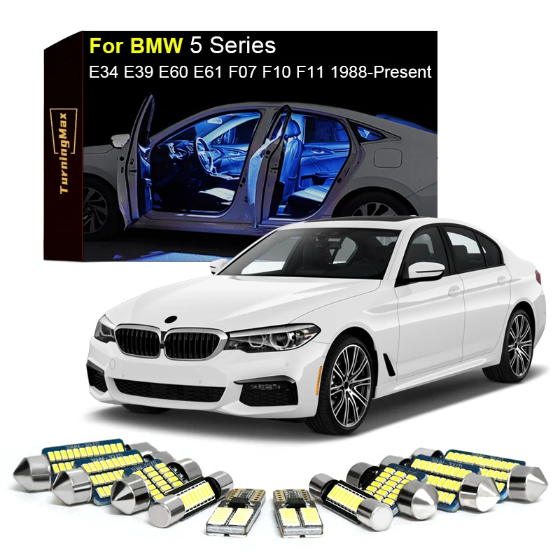 

Canbus Interior Lights LED Bulbs Package Kit For BMW 5 Series E34 E39 E60 E61 F07 F10 F11 1988-Now Indoor Lamps Car Accessories