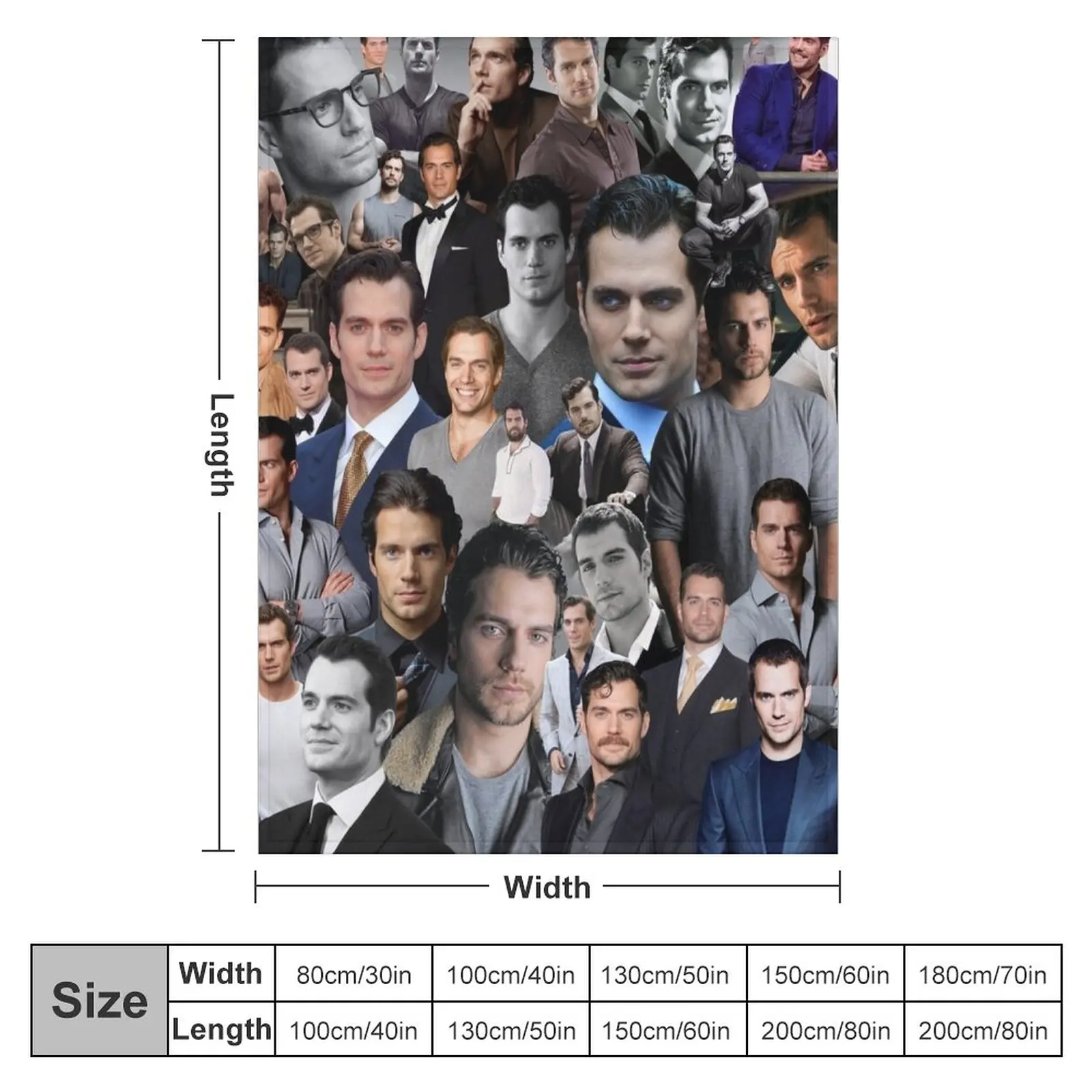 Henry Cavill Throw Blanket Sofas Flannel Fabric Sleeping Bag Blanket