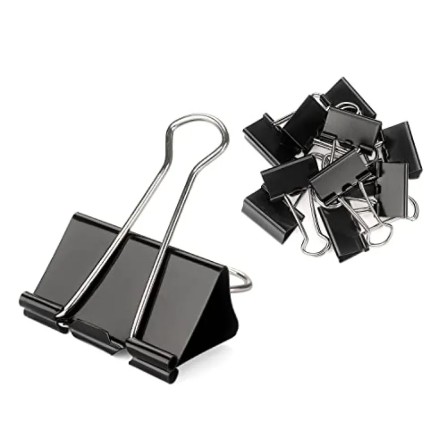 

Black Bder Clips Paper Clamps Clips Small Size,,36 Pack