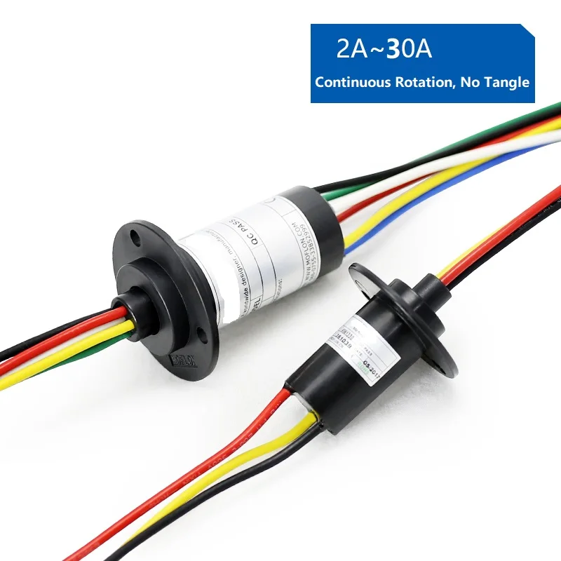 2-24 Wires 2A-30A New Electric Rotary Joint 1Pcs High Current Conductive Slip Ring