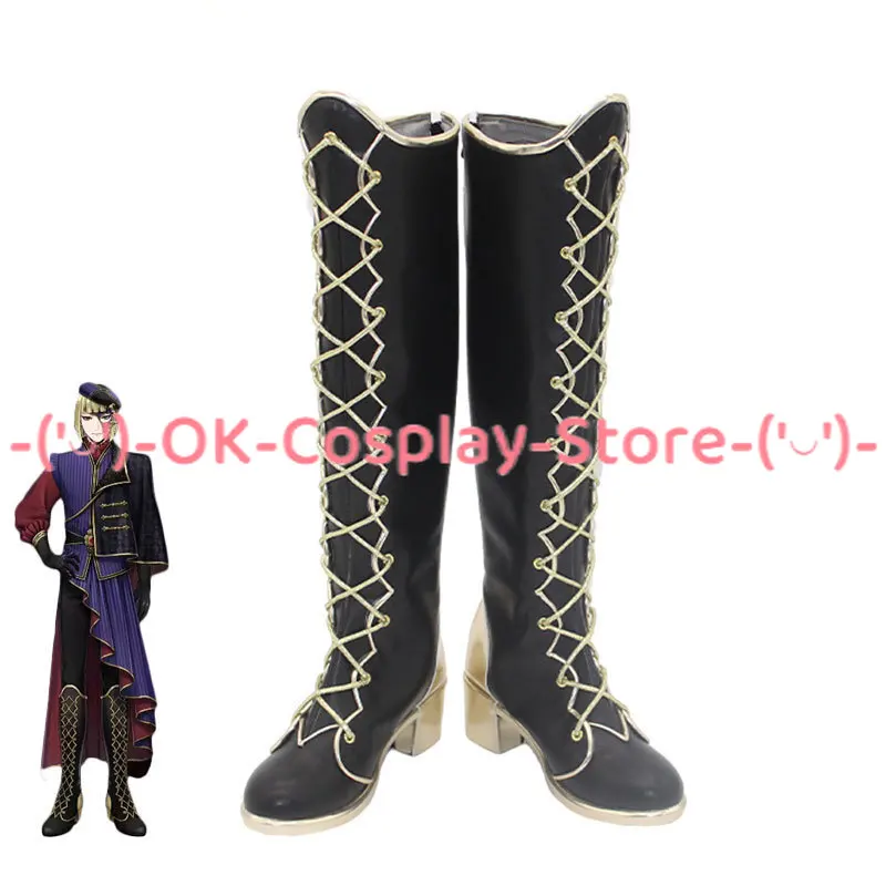 

Game Twisted Wonderland Rook Cosplay Shoes PU Leather Shoes Halloween Carnival Boots Props Custom Made