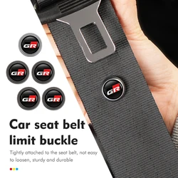 Car Safety Belt Stopper Spacing Limit Buckle Clip Retainer For Toyota GR Sport Gazoo Racing Yaris 86 Corolla Hilux Supra