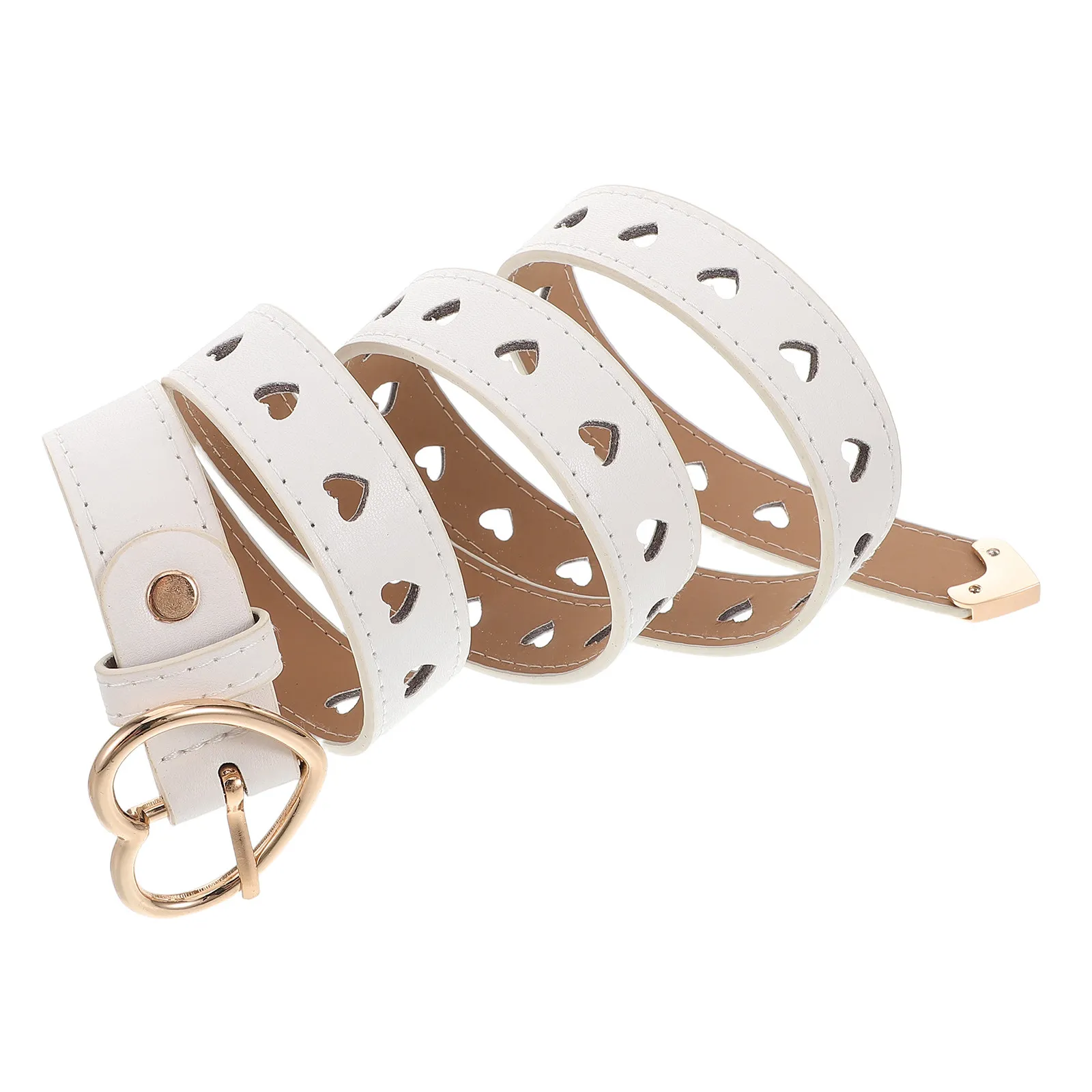 

Ремень с пряжкой в форме сердца, полый, из искусственной кожи, регулируемый, стильный, для женщин, для джинсов, платьев, повседневных нарядов, модный акцентный ремень