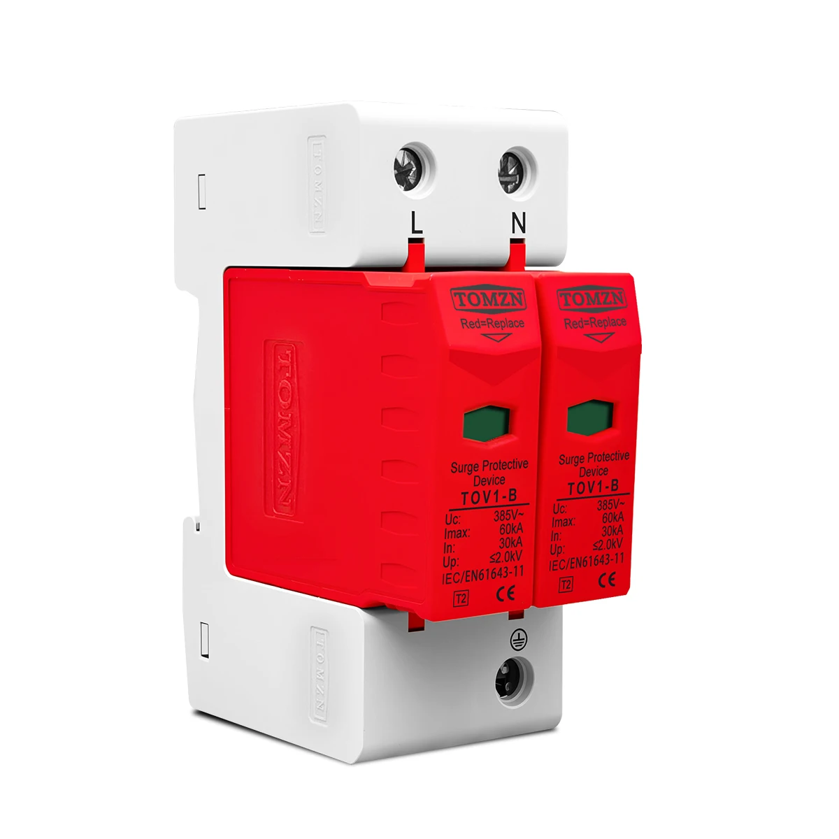TOMZN AC SPD 2P 10~20KA 20~40KA 30~60KA 275V House Surge Protector Protection Protective Low-voltage Arrester Device