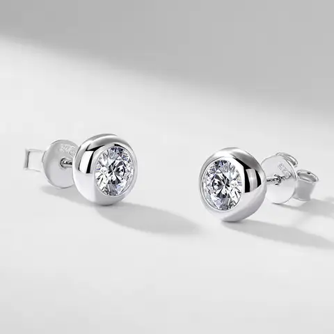 925 Sterling Silver Earrings Simplicity Zircon for Women Luxury Wedding Jewelry Engagement Fashion High Quality Gifts Party