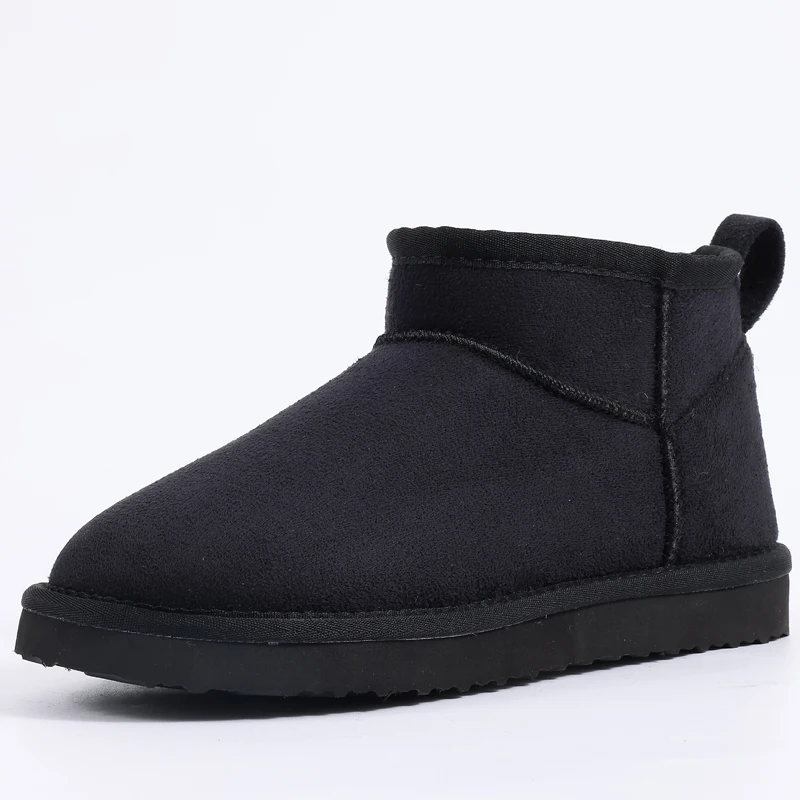 Eyriphy サイズ: 36-42 新しい女性用スノーブーツ冬ローカット薄底サーマルシューズギフトブーツ女性用ソリッドカラーコットンシューズ