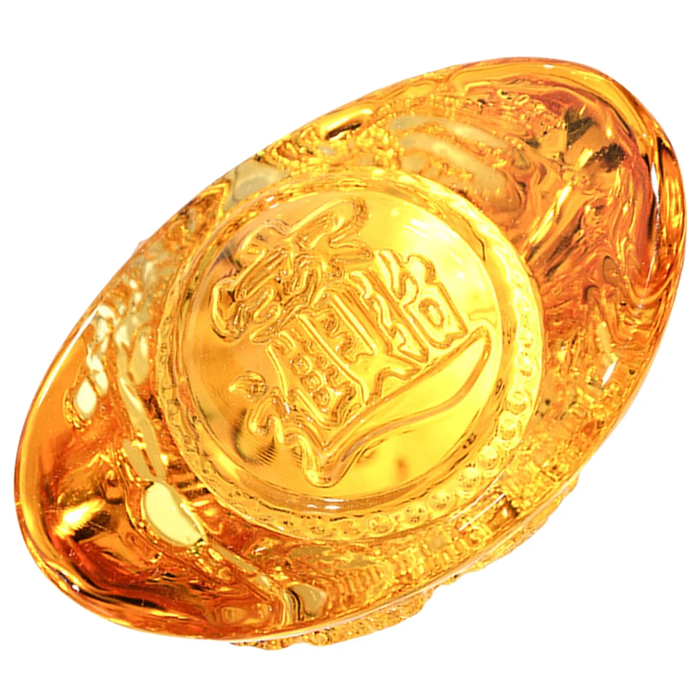 

Crystal Dragon Lucky Ingot Decor Small Size Desktop nament Carving Detail Home Office Ingot nament Decorative Item