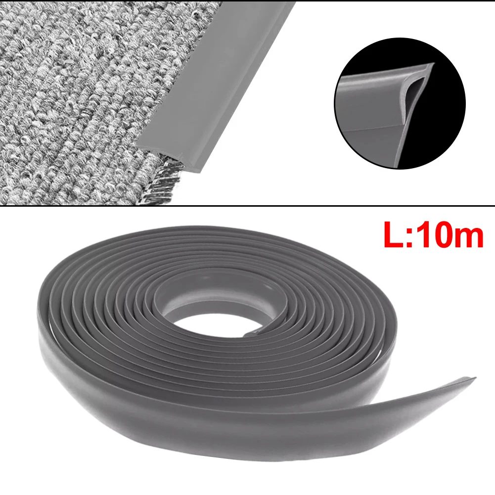 TPE Carpet Edge Strip 10 Meters Floor Transition Strip For Floor Transition Safe Dark Grey/Light Grey/Brown