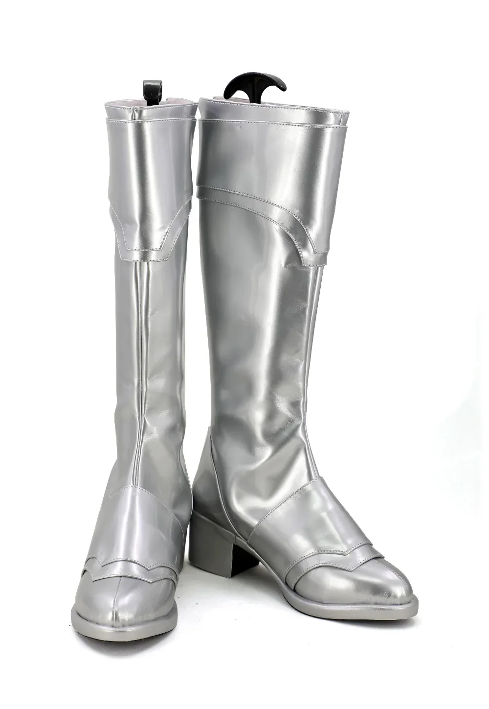 Botas plateadas para Cosplay, zapatos hechos a medida de cualquier tamaño, saymore Teresa