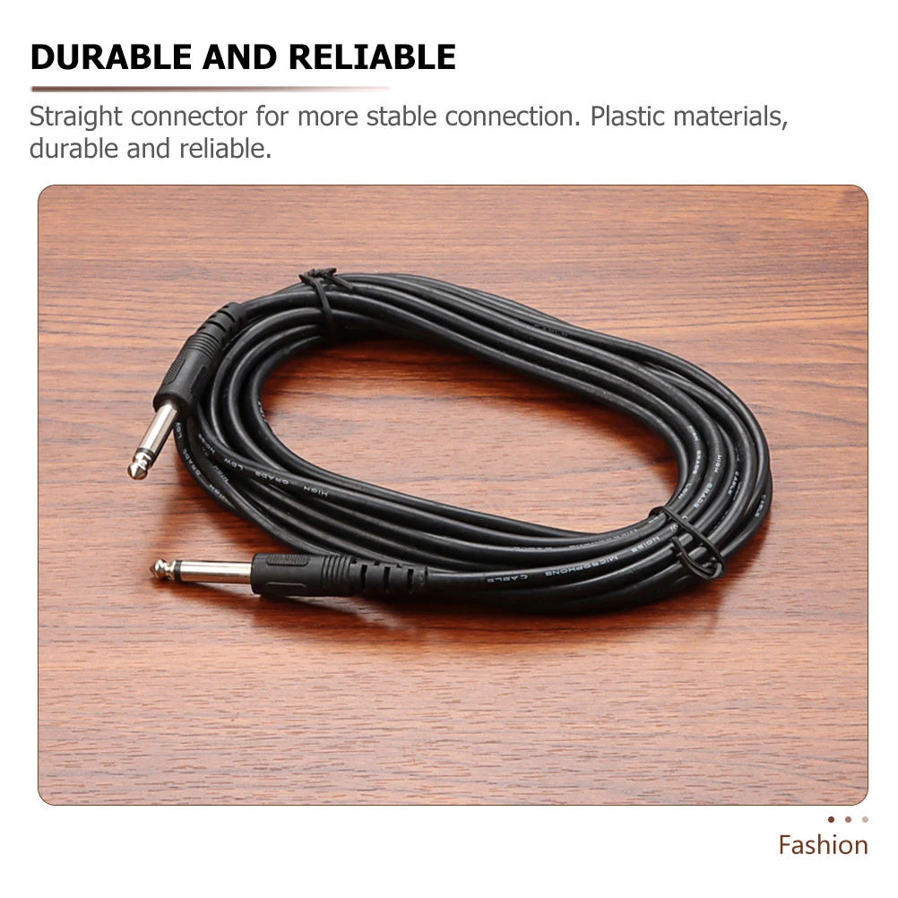 

Black Straight Guitar Cable 5M OA12 Durable Plastic Patch Cables for Electric Guitar Bass Musical Instruments Reliable