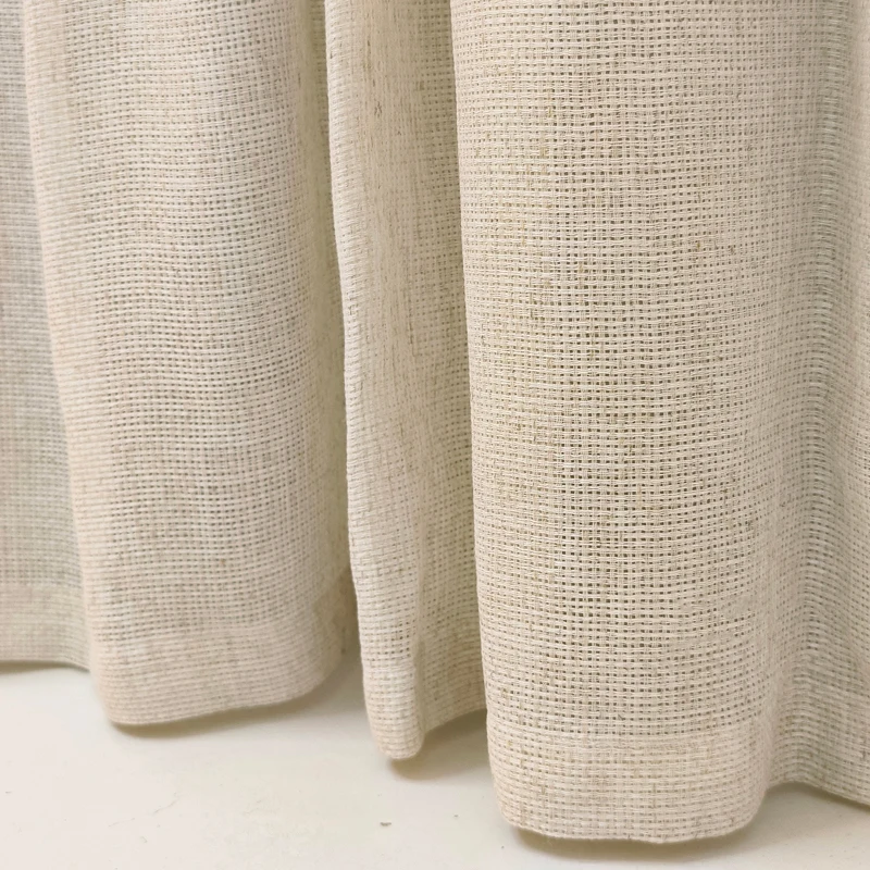 Cortinas cortas de lino y algodón hechas a mano para cocina, cortina con borlas, cenefa de ventana, niveles de cortina de cafetería para granja,