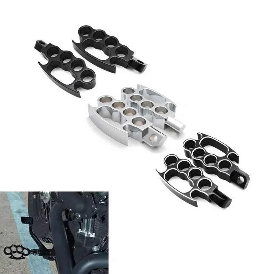 Motorcycle Flying Knuckle Footpegs Footrests Custom Pedal Control Foot Peg For Harley Sportster XL 883  V-Rod Dyna Softail