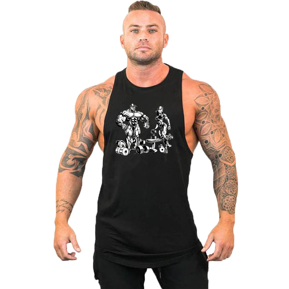 

Майка Мужская Спортивная хлопковая для фитнеса и бодибилдинга, без рукавов