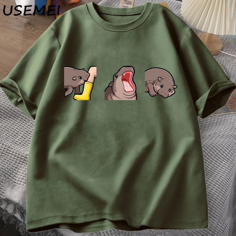 مو دينغ تي شيرت مضحك الطفل فرس النهر مو دينغ عصابة تي شيرت لطيف الطفل Pygmy فرس النهر مو دينغ تي شيرت فرس النهر عاشق الجرافيك تيز الملابس