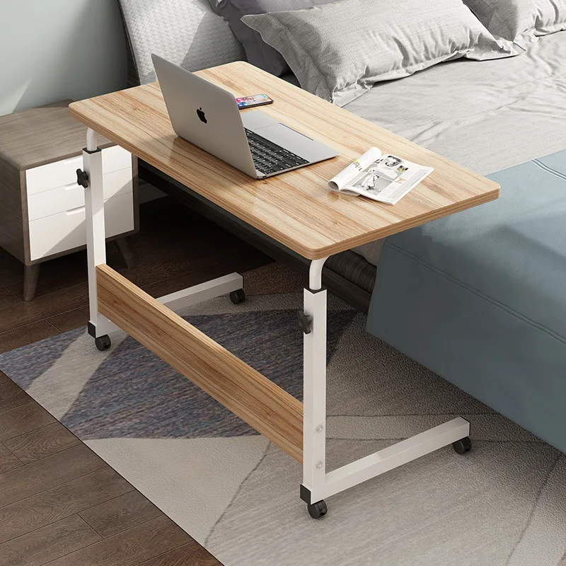 

Mobile Lifting Computer Desk Bedside Table Household Small Laptop Holder With Wheels Multifunctional Writing Desk Bedroom Office