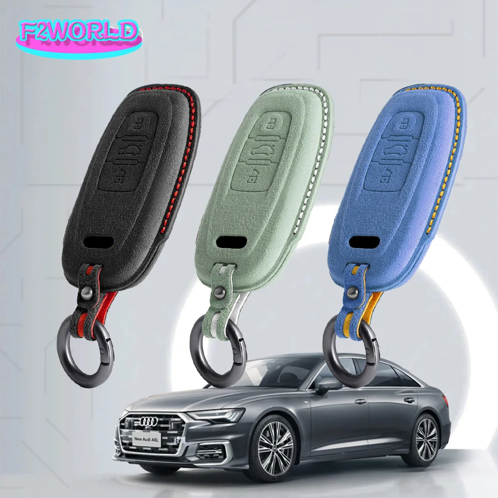 

10Pcs New Alcantara Car Remote Smart Key Cover Case Shell For Audi A1 A3 A4 A5 A6 A7 A8 Quattro Q3 Q5 Q7 Car Styling Accessories