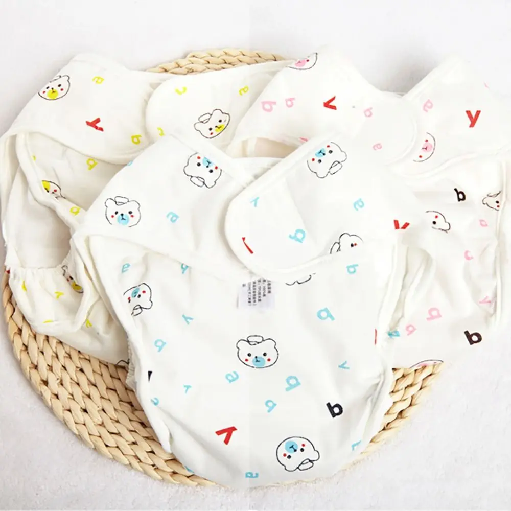 Waterproof 0-12Months Baby Washable Diaper 3-15kg Leakproof Cloth Diapers Adjustable S M L Diaper Pants Newborn Kids