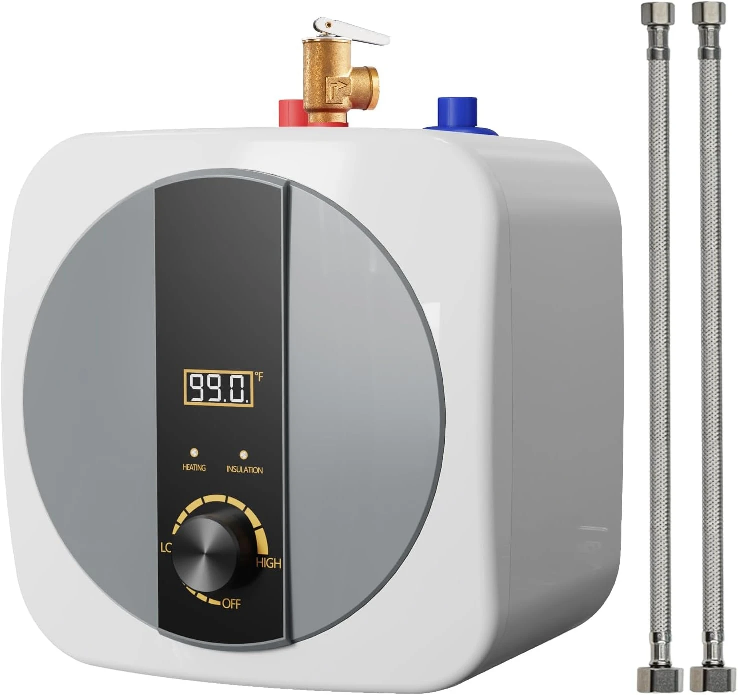 

2.5 Gallon Electric Water Heater, 1500W 110V Mini Tank Under Sink Instant Hot Water Heater With Pressure Release Valve