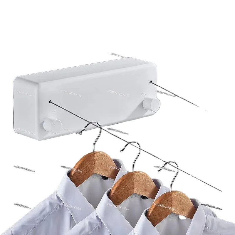 Invisible telescopic clothesline, no punching hole, bathroom drying rack, indoor shrink drying artifact, balcony to dry clothes