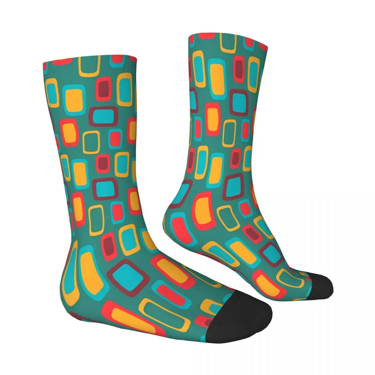 African Inspired Colorful Geometric Seamless Africa Socks Male Mens Women Winter Stockings Hip Hop