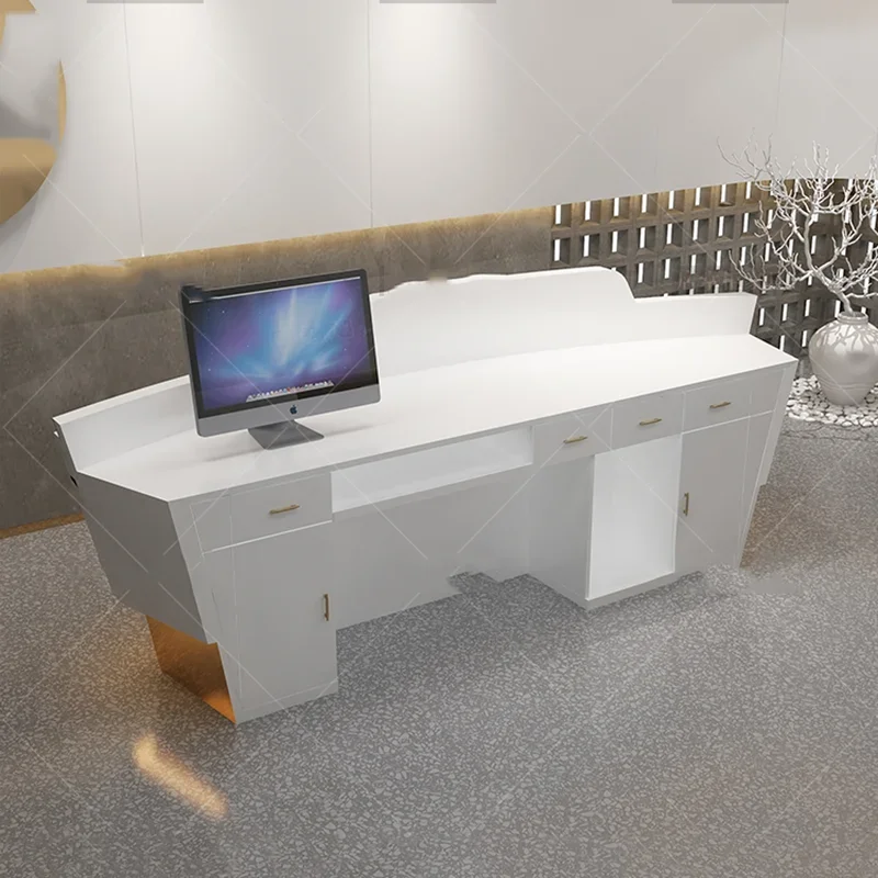 

Universal Cashier Reception Desk Modern Spa Counter Coffee Reception Desk Vanity Luxury Beauty Luxury Mostrador Unique Furniture