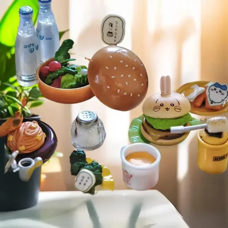 Vajilla de hamburguesa para casa de muñecas, caja de comida, Mini plato de juego de comida, modelo de decoración de cocina en miniatura, accesorios DIY, 1 Juego, 1/6