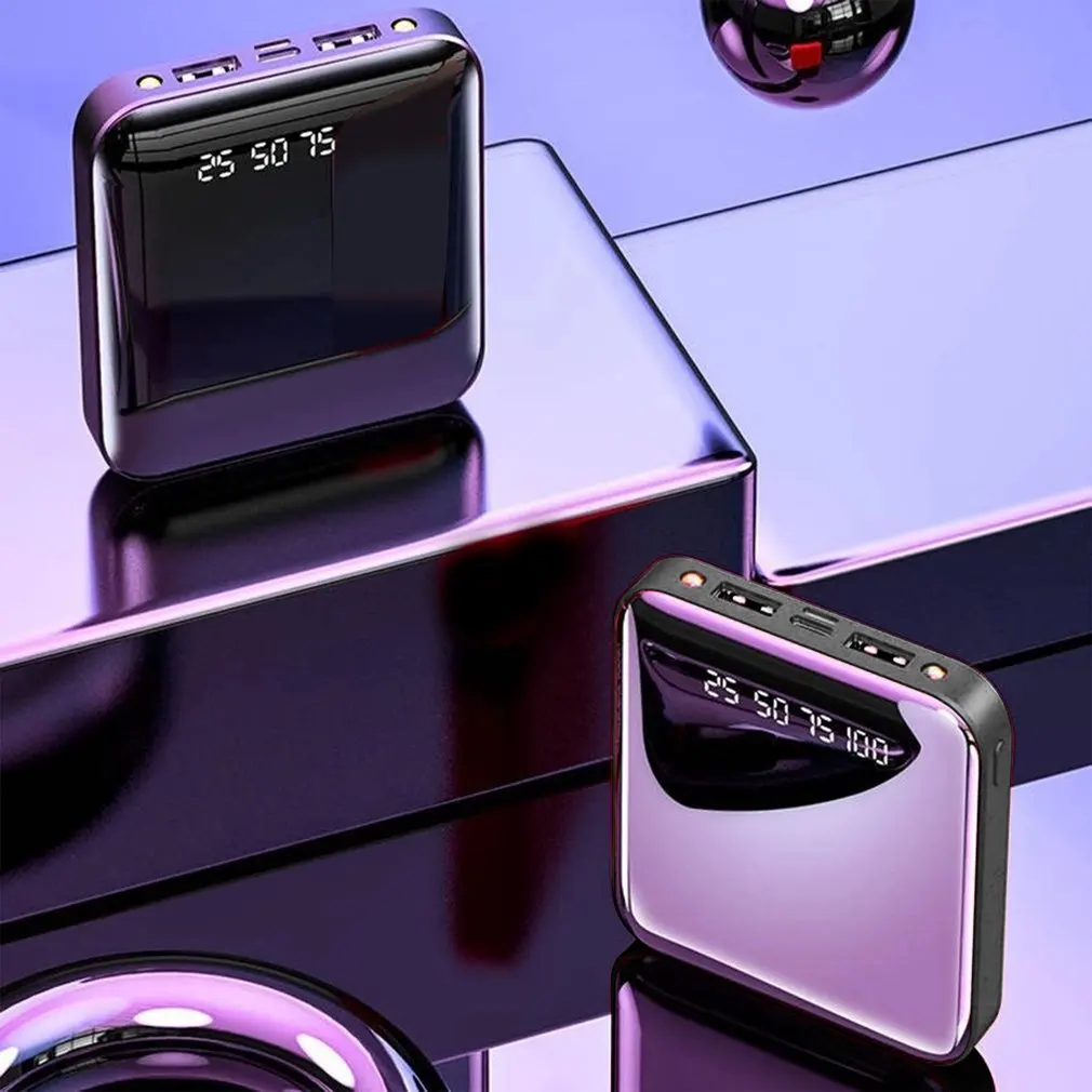 New Power Bank Case 4 in 1 Battery Charge Storage Box Shell USB Type C with Flashlight For Charging Mobile Phones Fast shipping