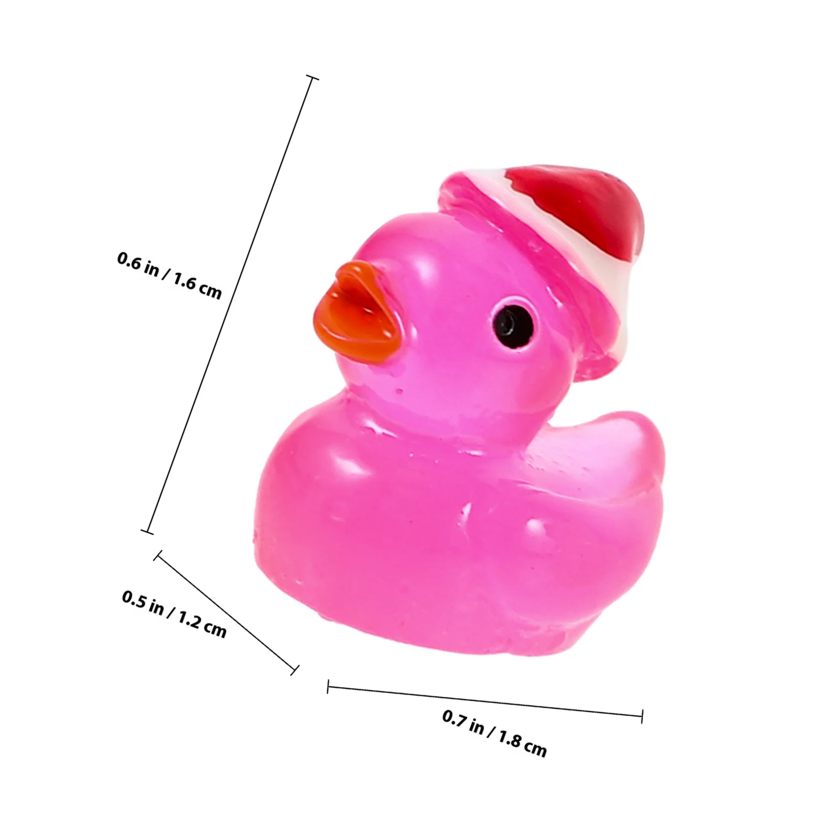 50 قطعة البط الراتنج الصغير مع تأثير توهج ديكور صغير لسيارة حديقة تخطيط المناظر الطبيعية الصغيرة قطع الزينة #6