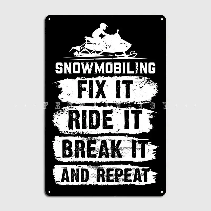 Snowmobiling Metal Sign Cinema Garage Living Room Custom Poster Tin Sign Poster