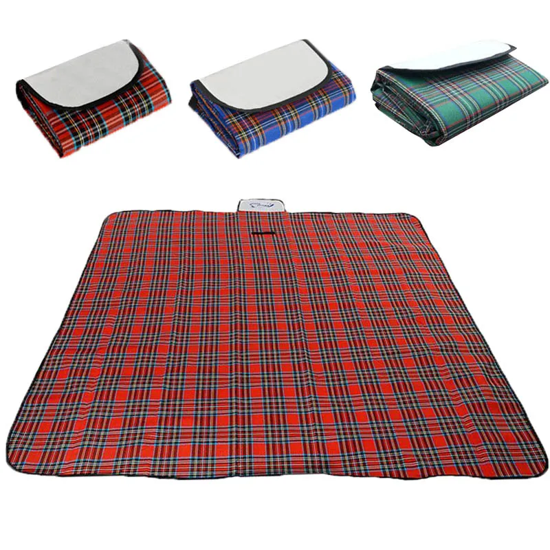 Outdoor Beach Picnic Folding Camping Mat Multi Layer Waterproof Sleep Moisture Proof Blanket Camping Supplies