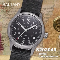 Baltany men's mechanical watch, mechanical, automatic, Sapphire, waterproof, military field, calendar, nh35 ， S202049