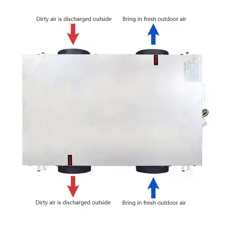 Double Flow VMC Heat Recovery HRV Ventilation Bypass Function Extract Air Double Way Bidirectional Flow Ventilation